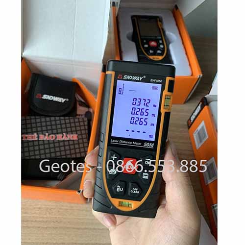 Thước đo laser 50 mét SNDWAY SW-M50 tia đỏ