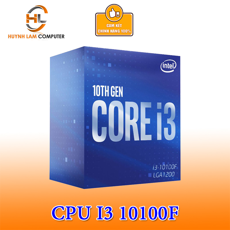 Bảng giá CPU Intel Core i3 10100F 3.6GHz up to 4.3GHz, 4 nhân 8 luồng socket 1200 Chính hãng Viễn Sơn phân phối (không có GPU) Phong Vũ
