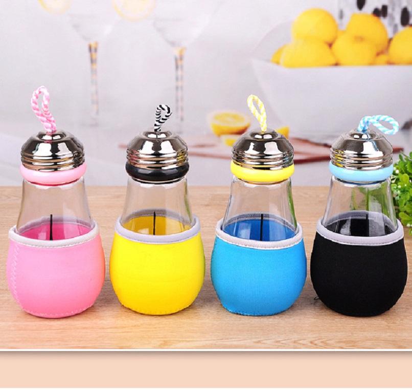 [HCM]Bình thủy tinh hình bóng đèn 450ml DH7755