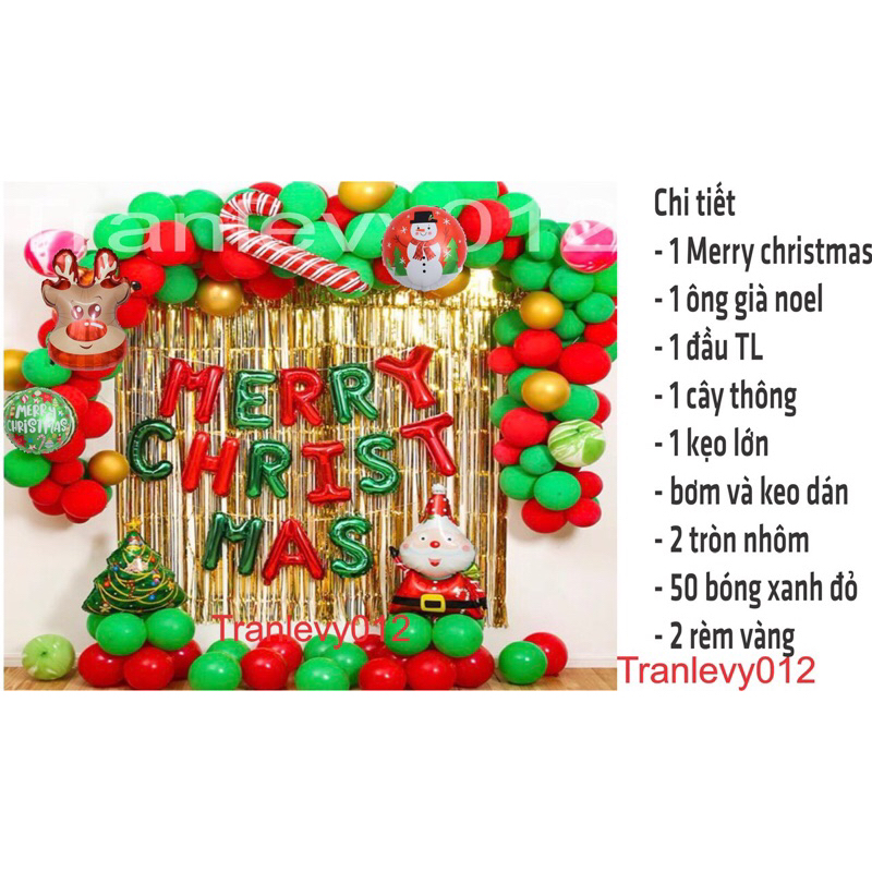 Sét bóng trang trí noel
