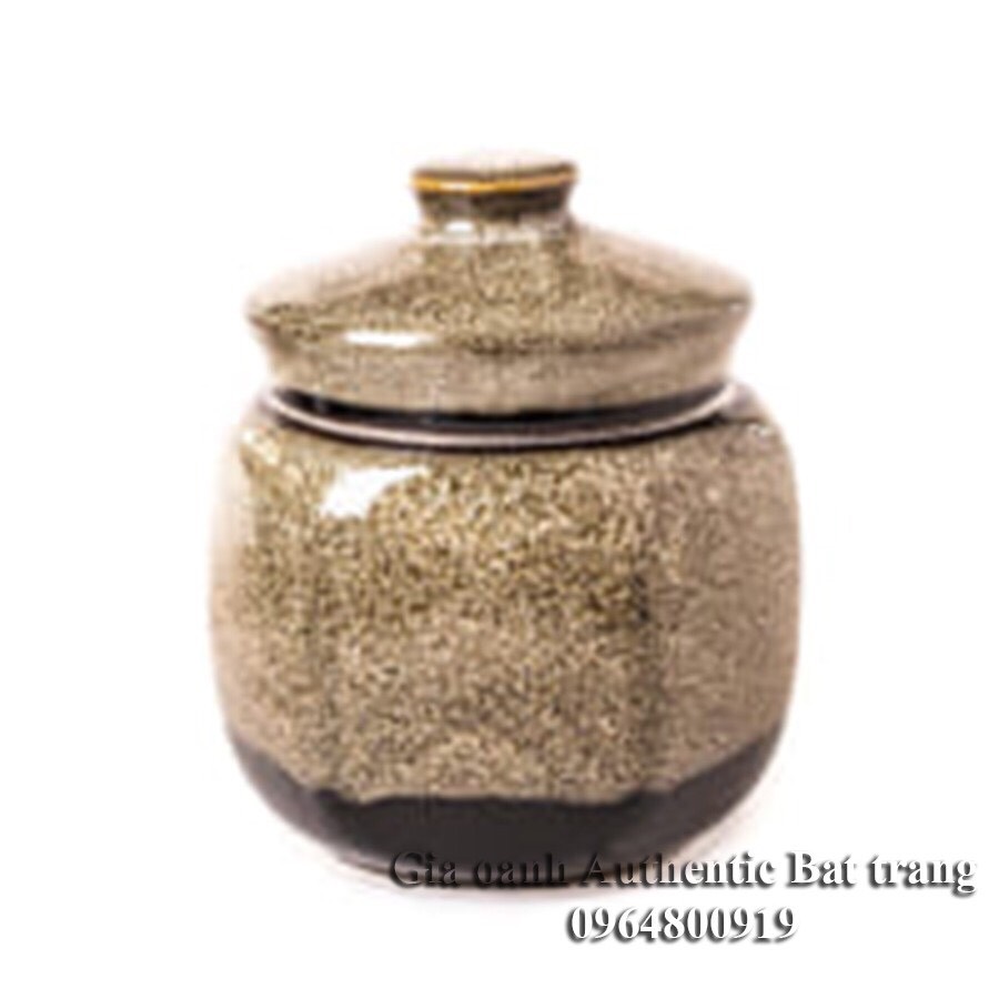 Hộp đựng trà d11h15cm - men hỏa biến cao cấp và sang trọng