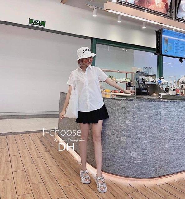 Áo sơ mi trắng ngắn tay DHO0719