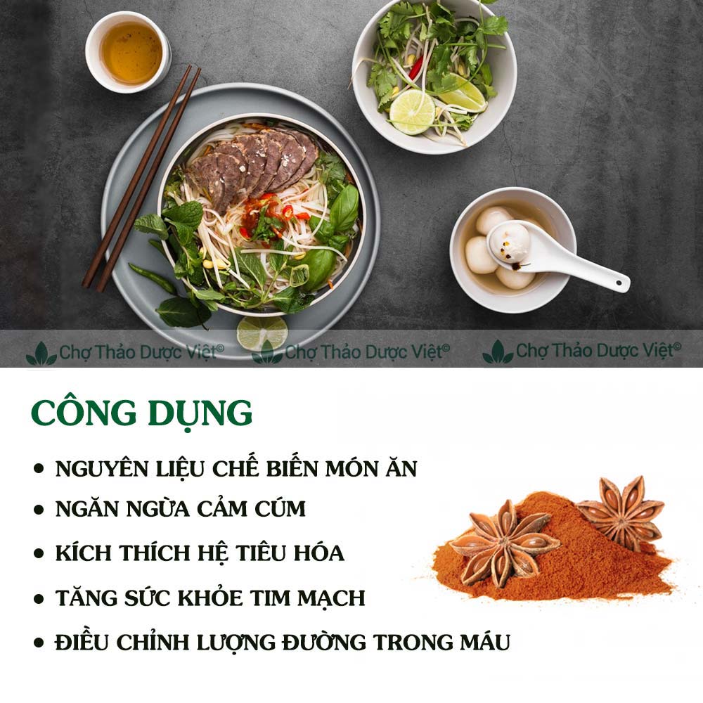 Bột hoa hồi nguyên chất 100g, nguyên liệu làm gia vị tẩm ướp, tạo hương thơm cho món ăn
