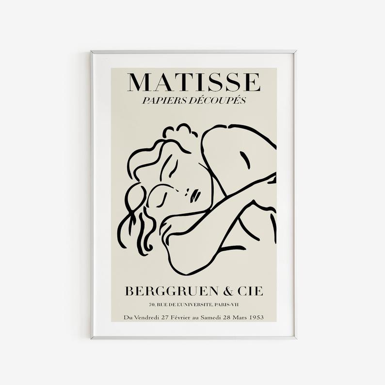 Tranh Canvas Cao Cấp Tranh Matisse Sleeping Woman Print, Henri Matisse Art Exhibition Poster, French Wall Art