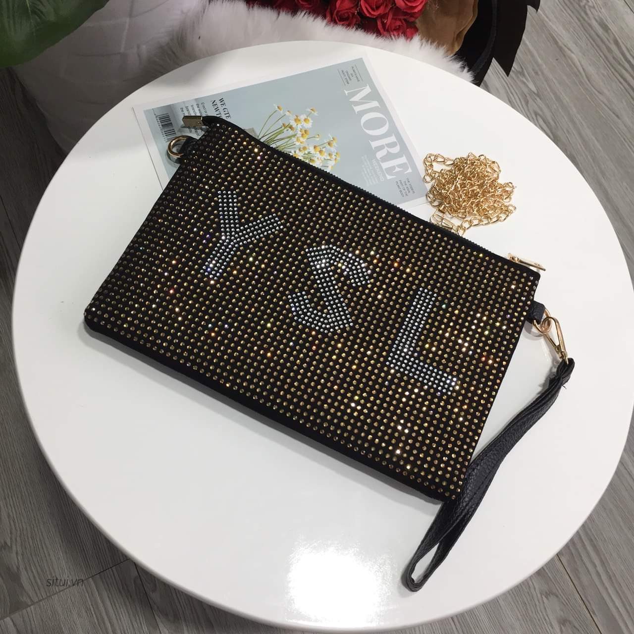 Clutch Thời Trang Nữ Đính Ngọc 3M43