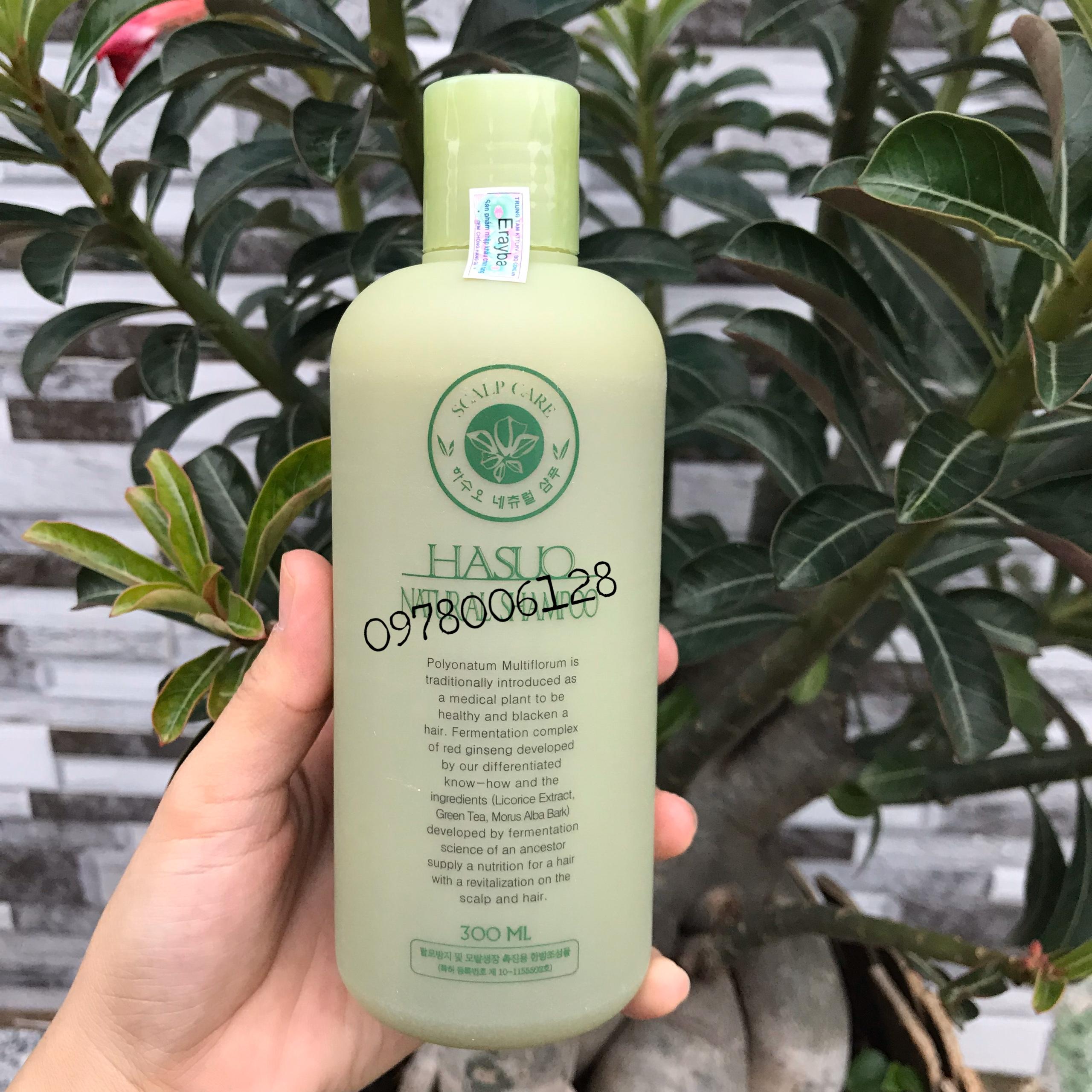 Combo gội xả chống rụng tóc và kích thích mọc tóc Hasuo 300ml/230ml