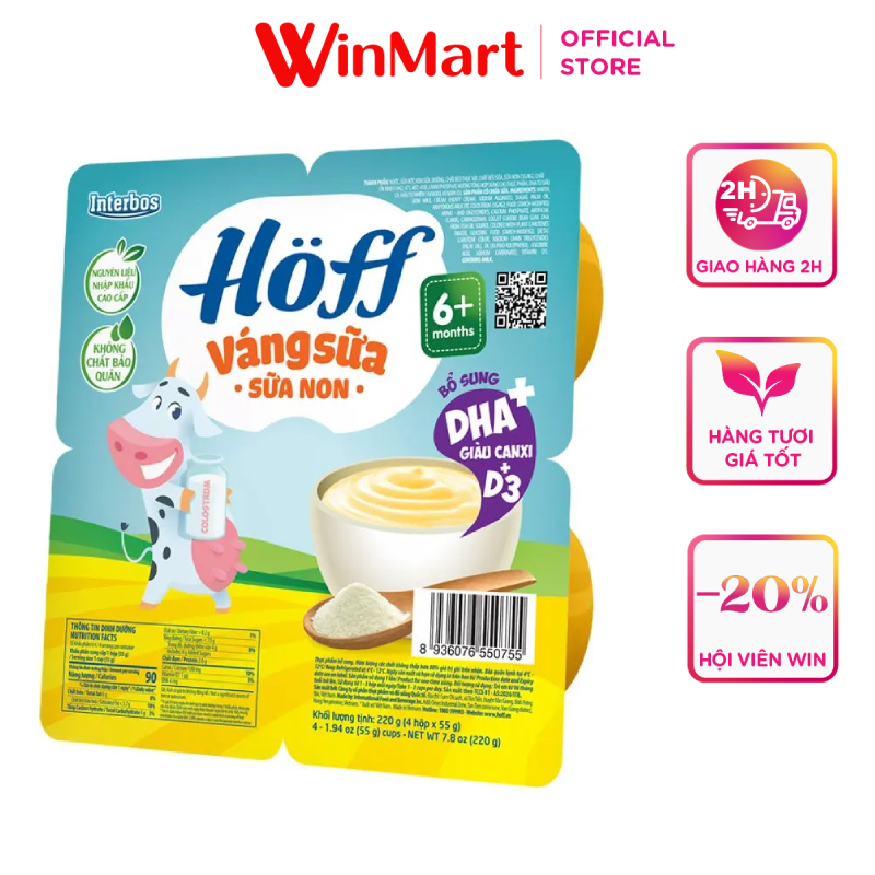 -lốc 4 váng sữa non hoff 55g