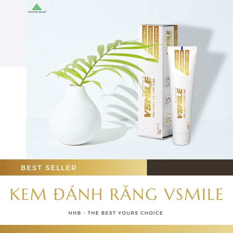 [ Mua 2 Tặng 1 ] Kem Đánh Răng Vsmile VINALINK GROUP - Kem Đánh Răng Thảo Dược Vị Cà Phê Ngăn Ngừa Sâu Răng Trắng Răng Đánh Tan Máu Đông