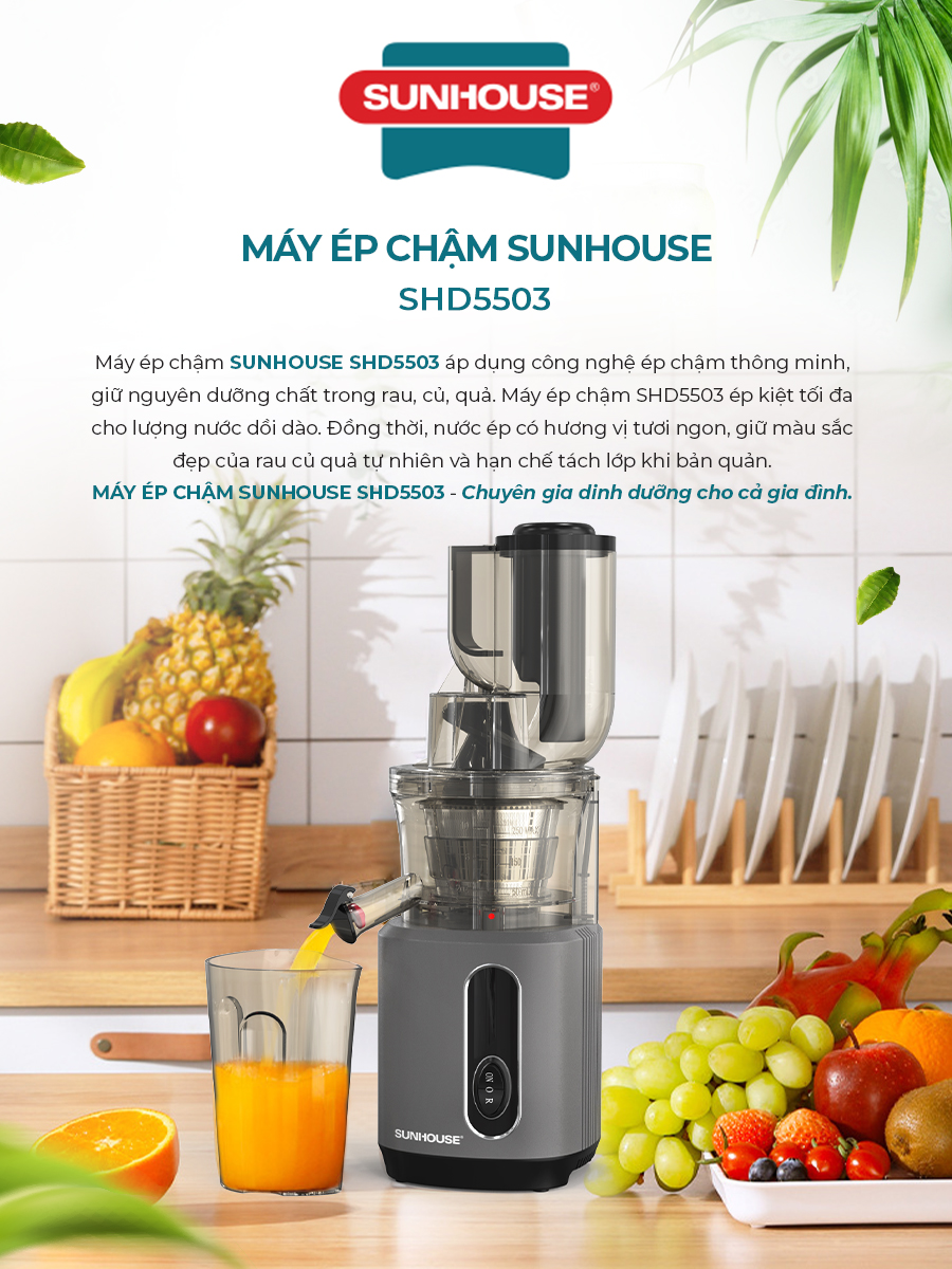 Máy ép chậm Sunhouse SHD5503 - Hàng Bếp 3B