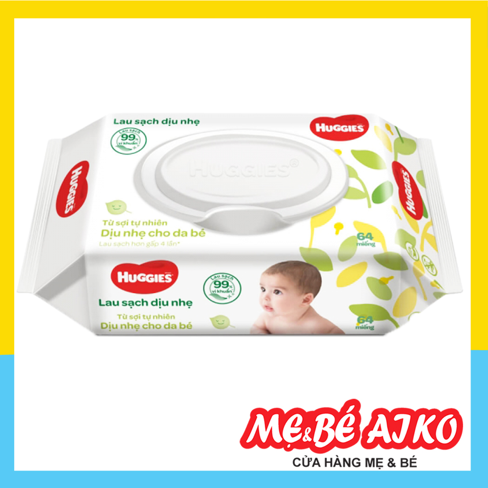 [HCM]Khăn giấy ướt cho trẻ sơ sinh Huggies 64 tờ