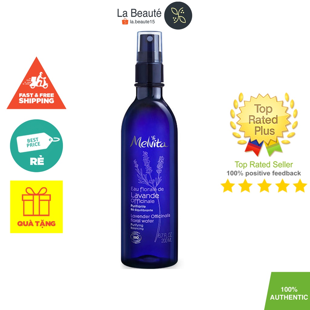 Melvita eau florale de lavande - nước cân bằng cho da hỗn hợp, da dầu 200ml