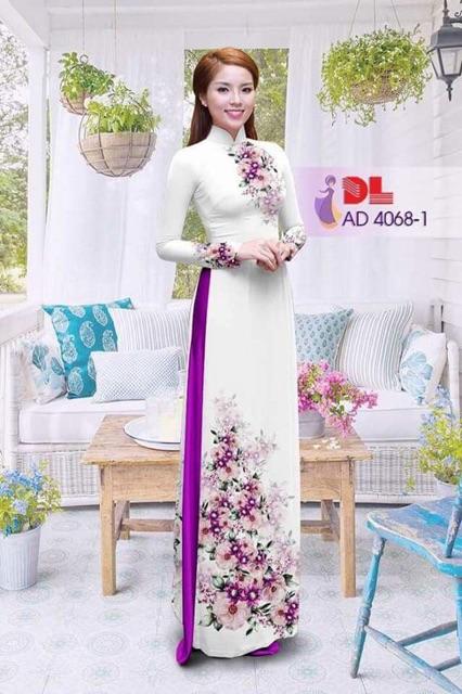 [HCM]Vải áo dài in hoa lan