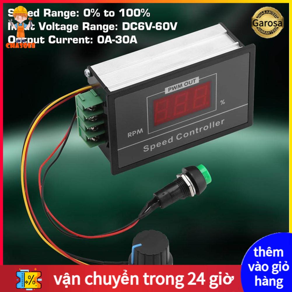 DC 6-60V 12V 24V 36V 48V 30A PWM DC Motor Speed Controller Start Stop Switch