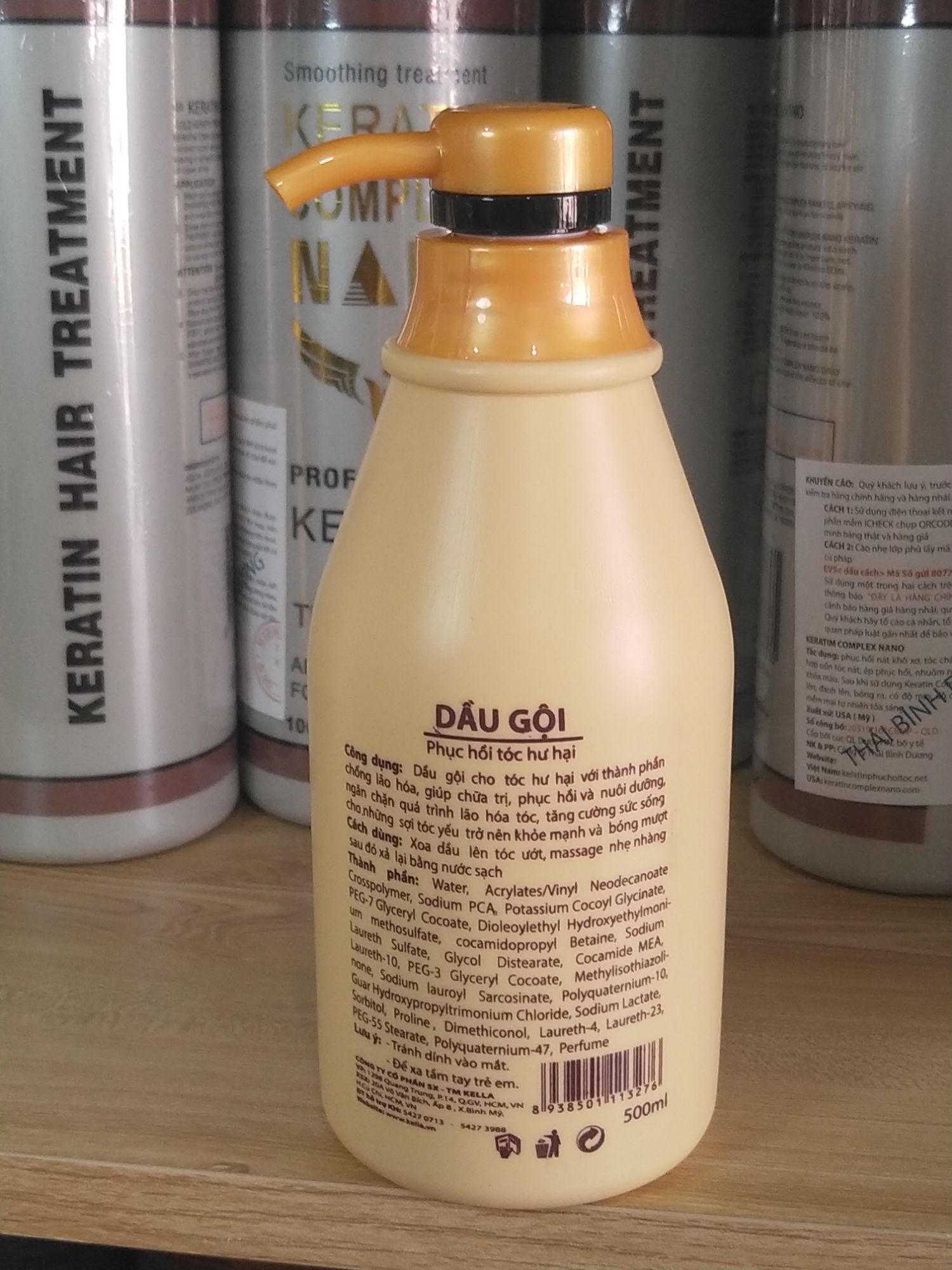 [HCM]Dầu gội Kella phục hồi tóc hư tổn 500ml