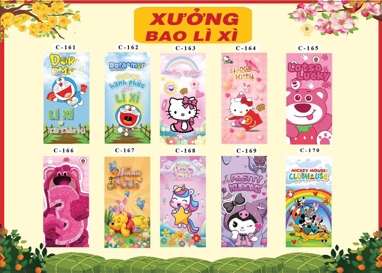Combo 100 bao lì xì tết 2024 mẫu mới siêu đẹp