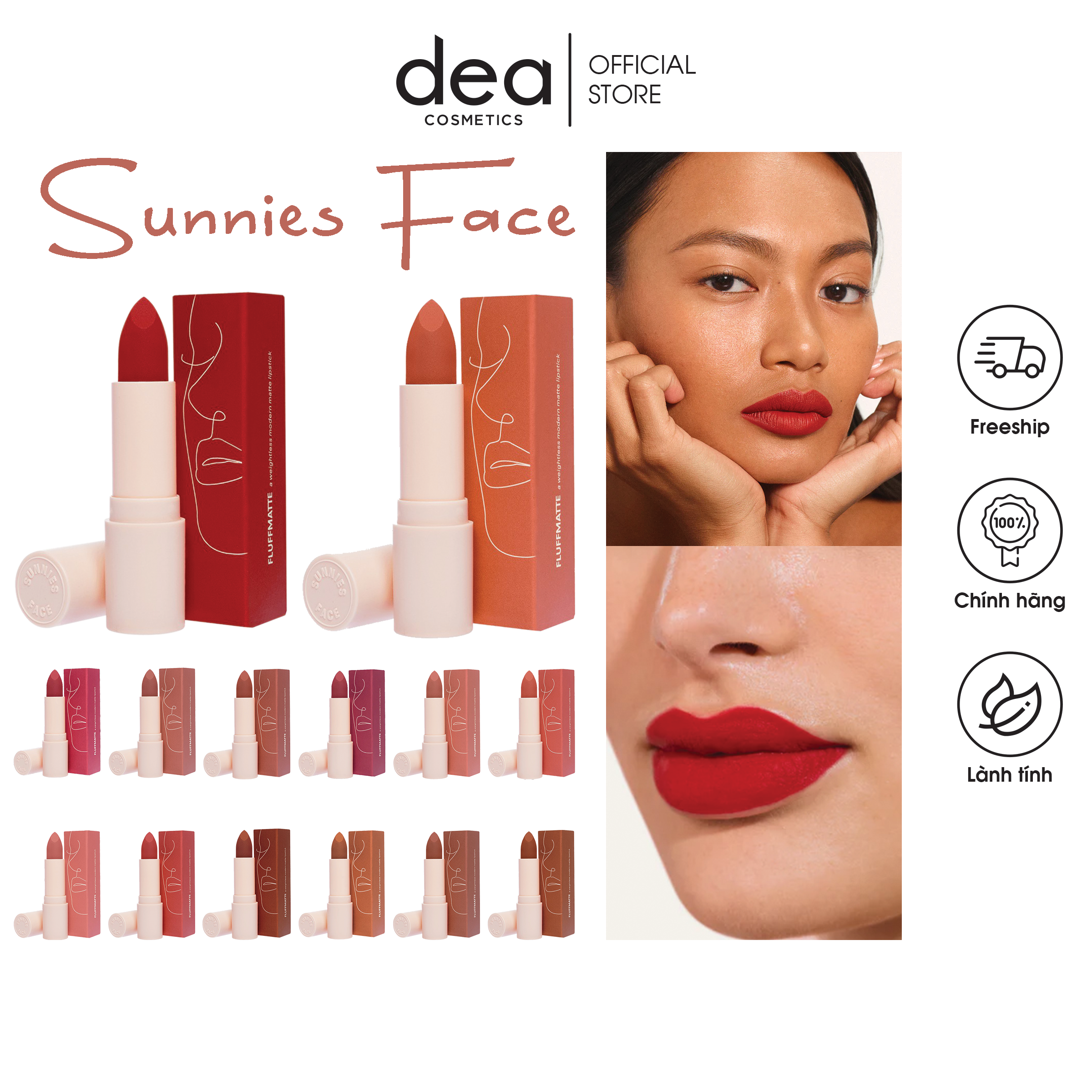Son sunnies face fluffmatte hot 2022 (Có sẵn)