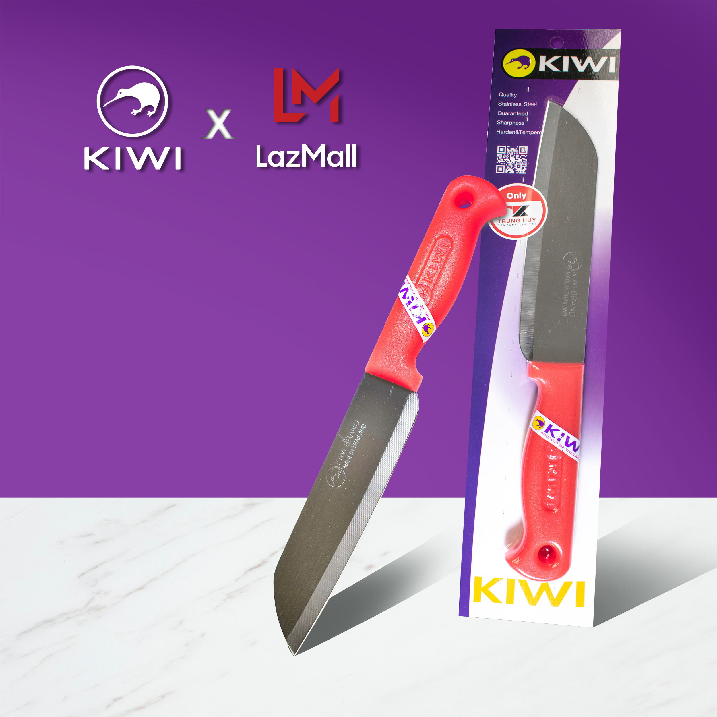 Java Kitchen Knife 7 Inches with Small Plastic Handle Kiwi Thailand - R477