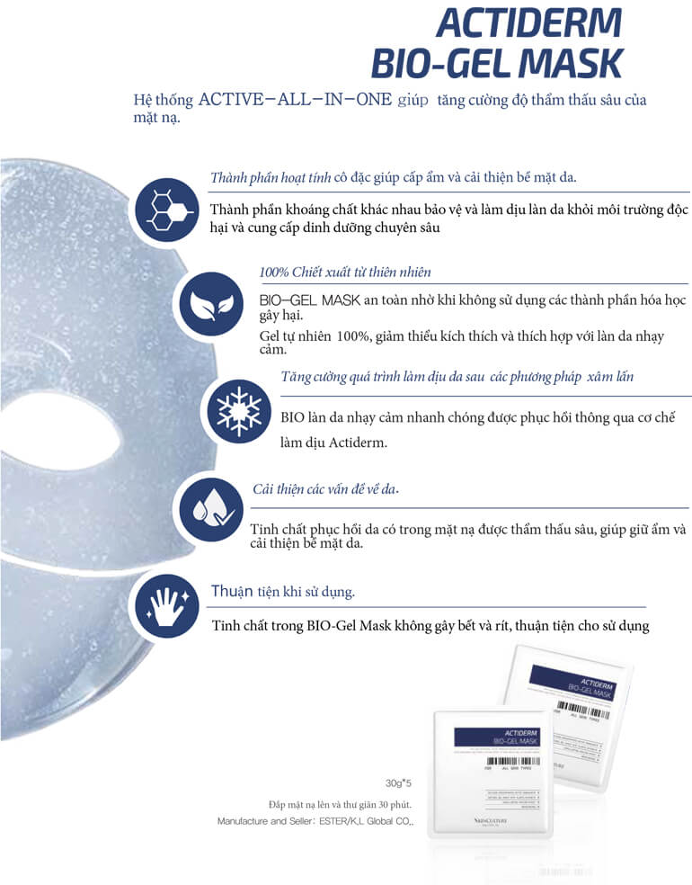 [HCM]Mặt Nạ Sinh Học ACTIDERM BIO GEL MASK