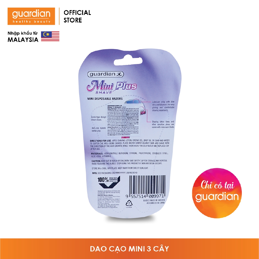 Dao Cạo Mini Guardian 3 Cây