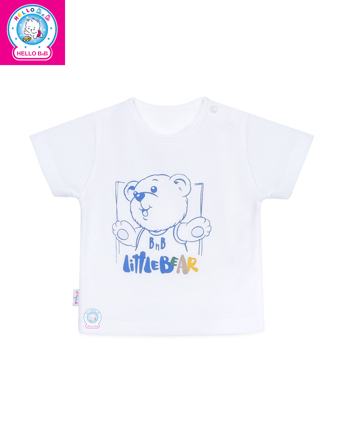Áo nút vai trắng tay ngắn AL0012 (Hình in ngẫu nhiên) - HELLO BB