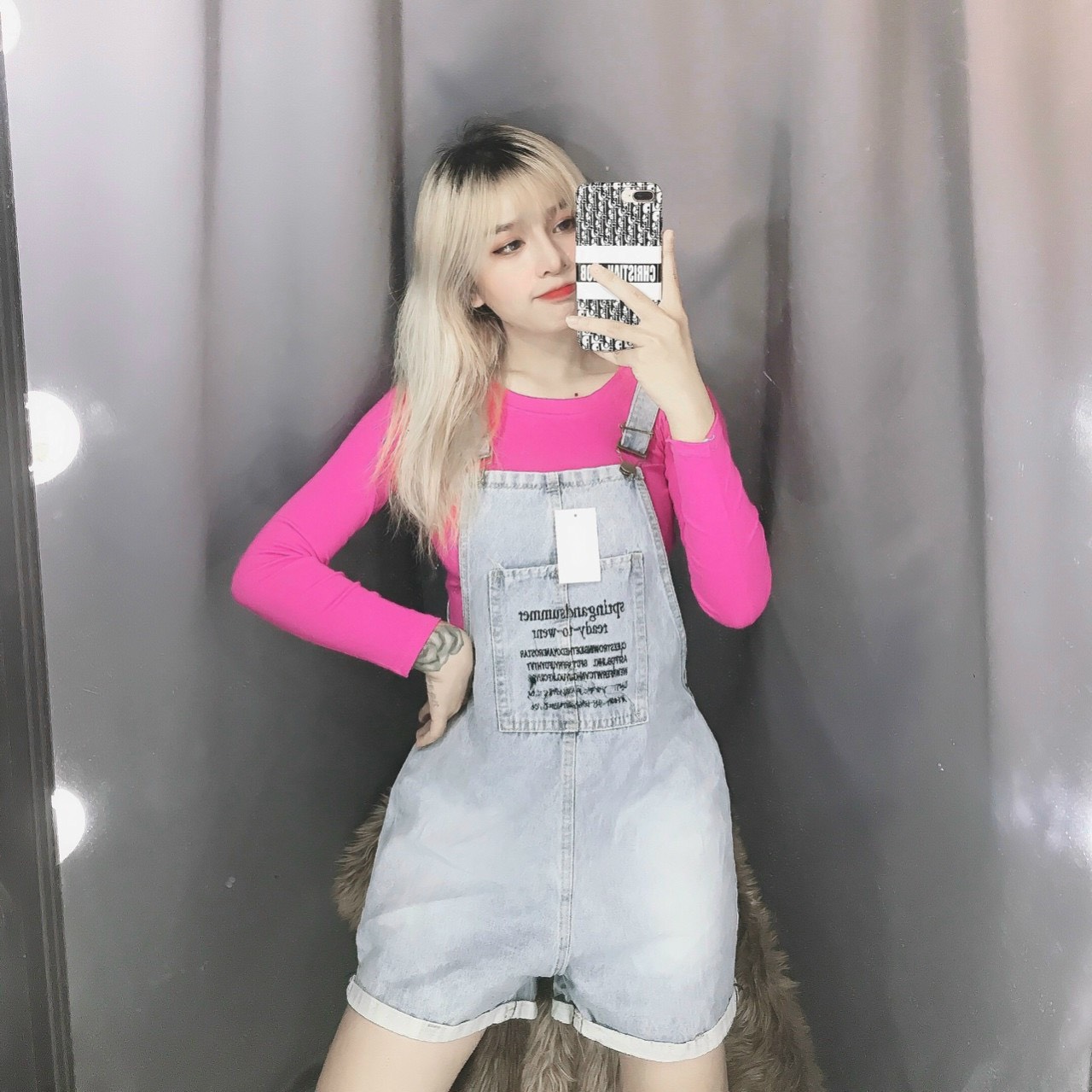 Yếm jean cá tính cho bạn gái hot ảnh thật