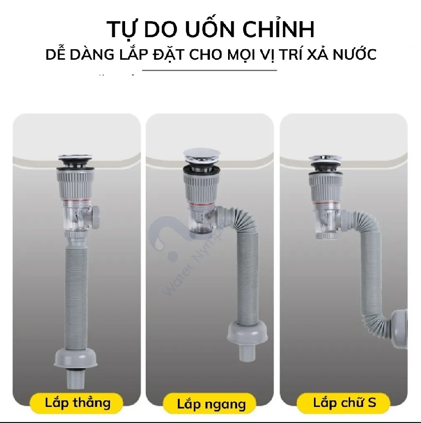 ( Hàng tốt chống hôi) Xả NÚT NHẤN nhựa bồn lavabo rửa mặt