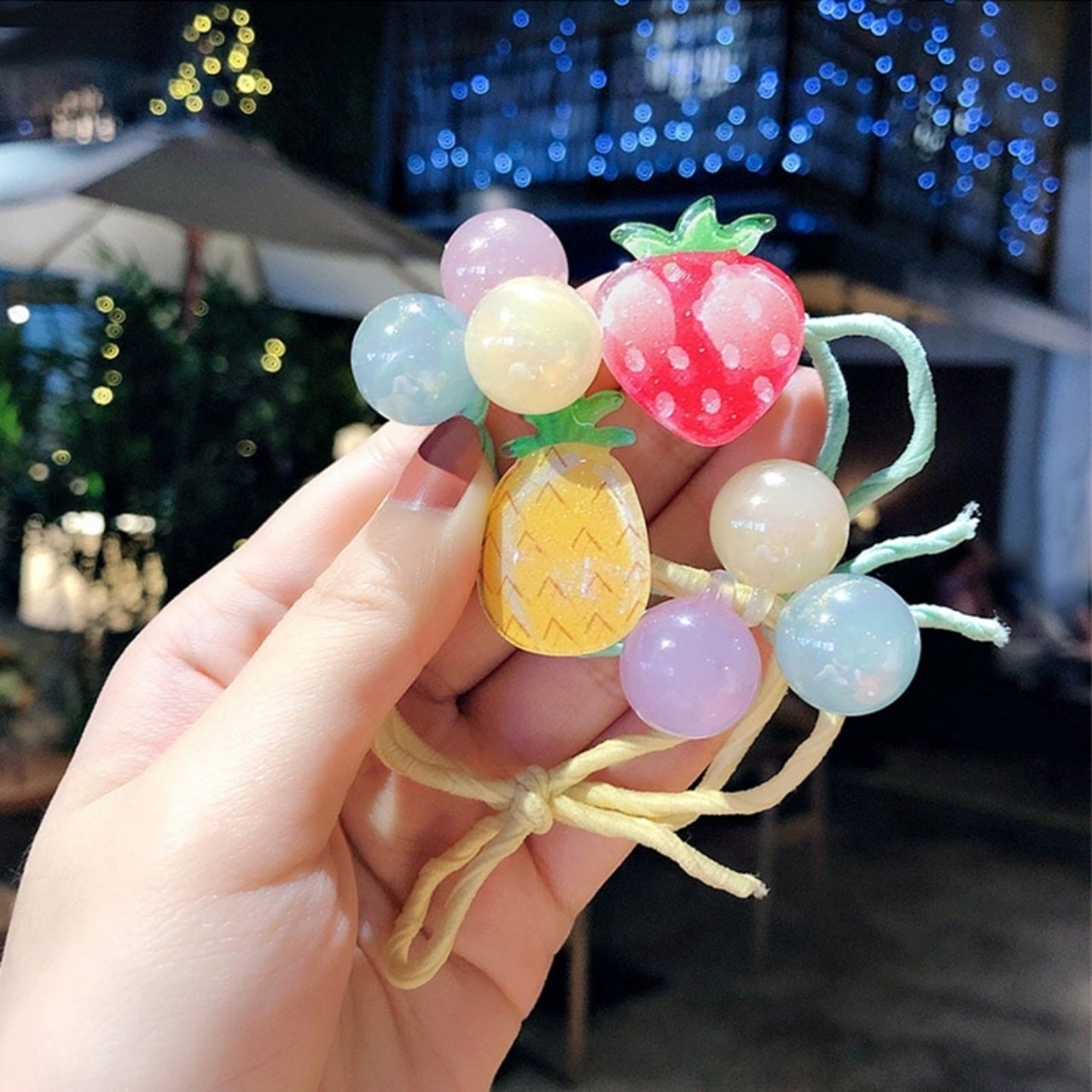 CỘT TÓC HOA QUẢ CUTE