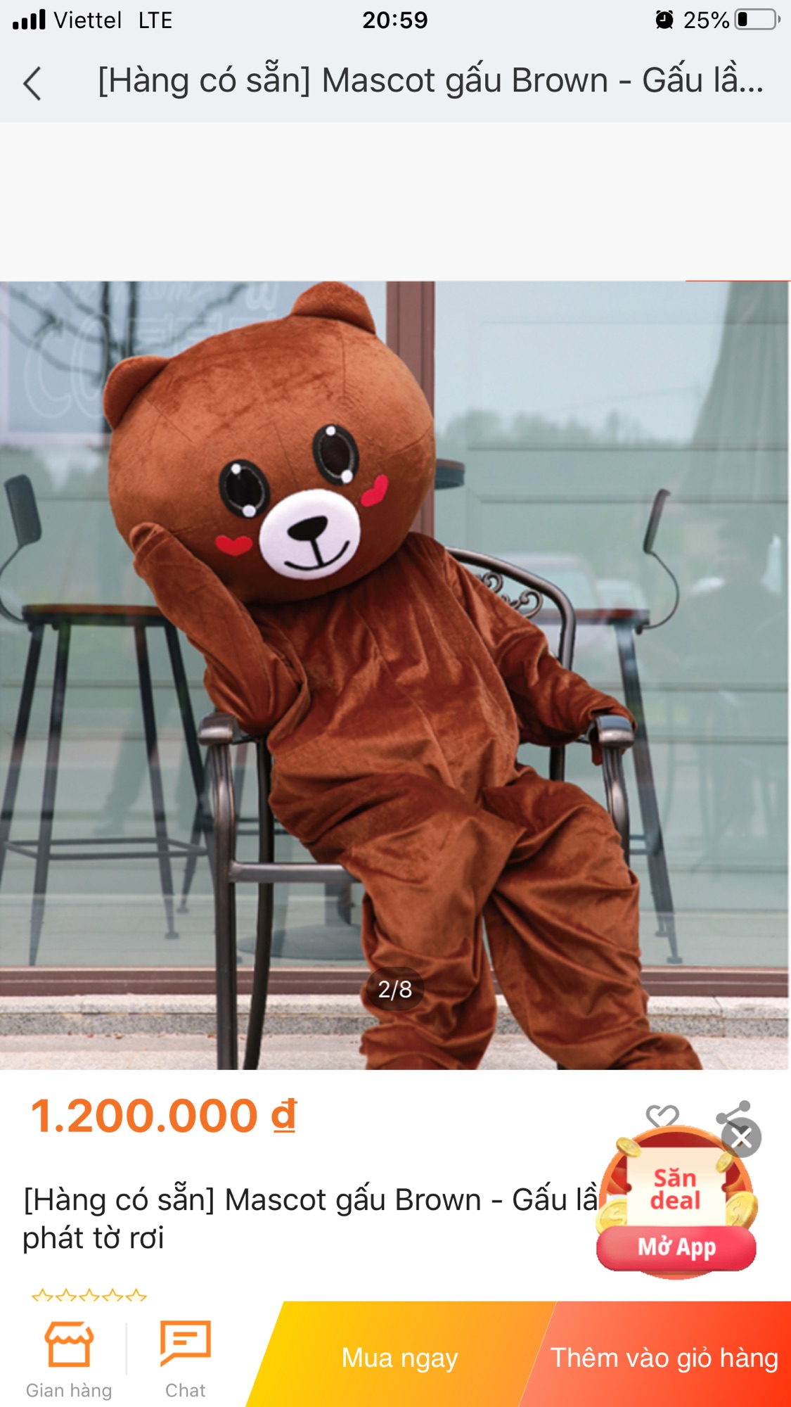 Gấu lầy Tik Tok Mascot gấu brown