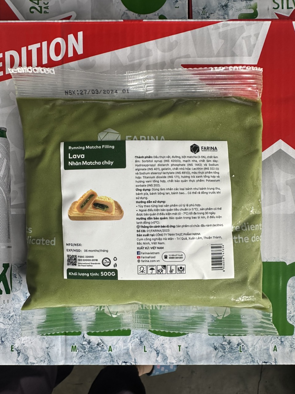 ( Hàng lạnh - Ship 2h HCM ) Nhân Lava Trứng Muối Chảy Farina 500g