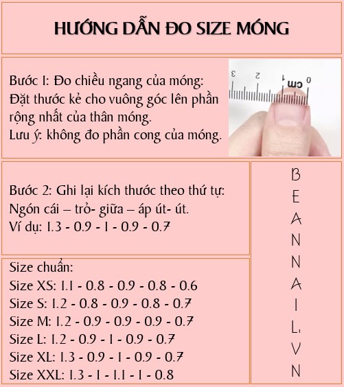 [Beannail.vn] Móng giả thiết kế tặng kèm dũa&keo B220