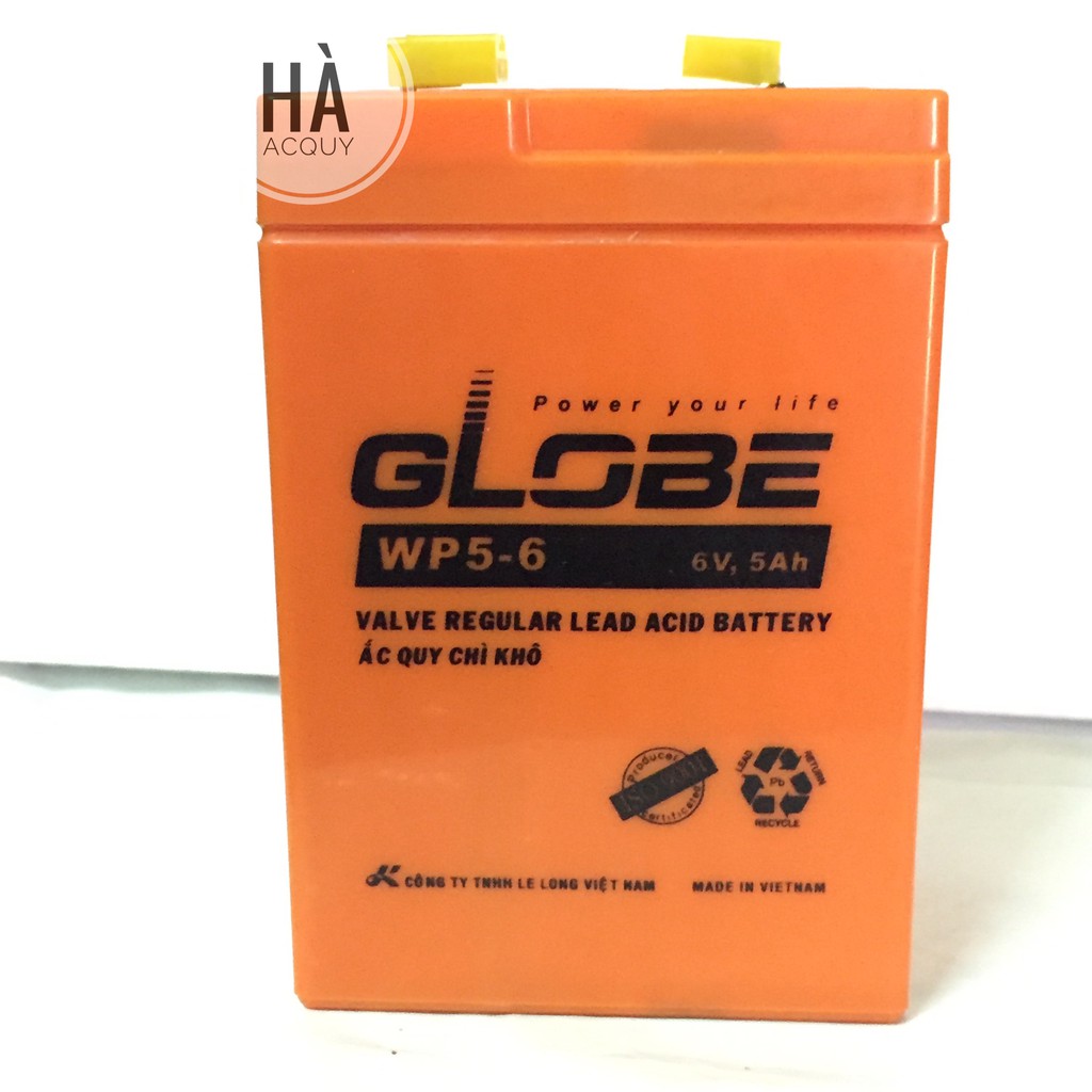 [HCM]Ắc quy Globe 6V - 5Ah chính hãng