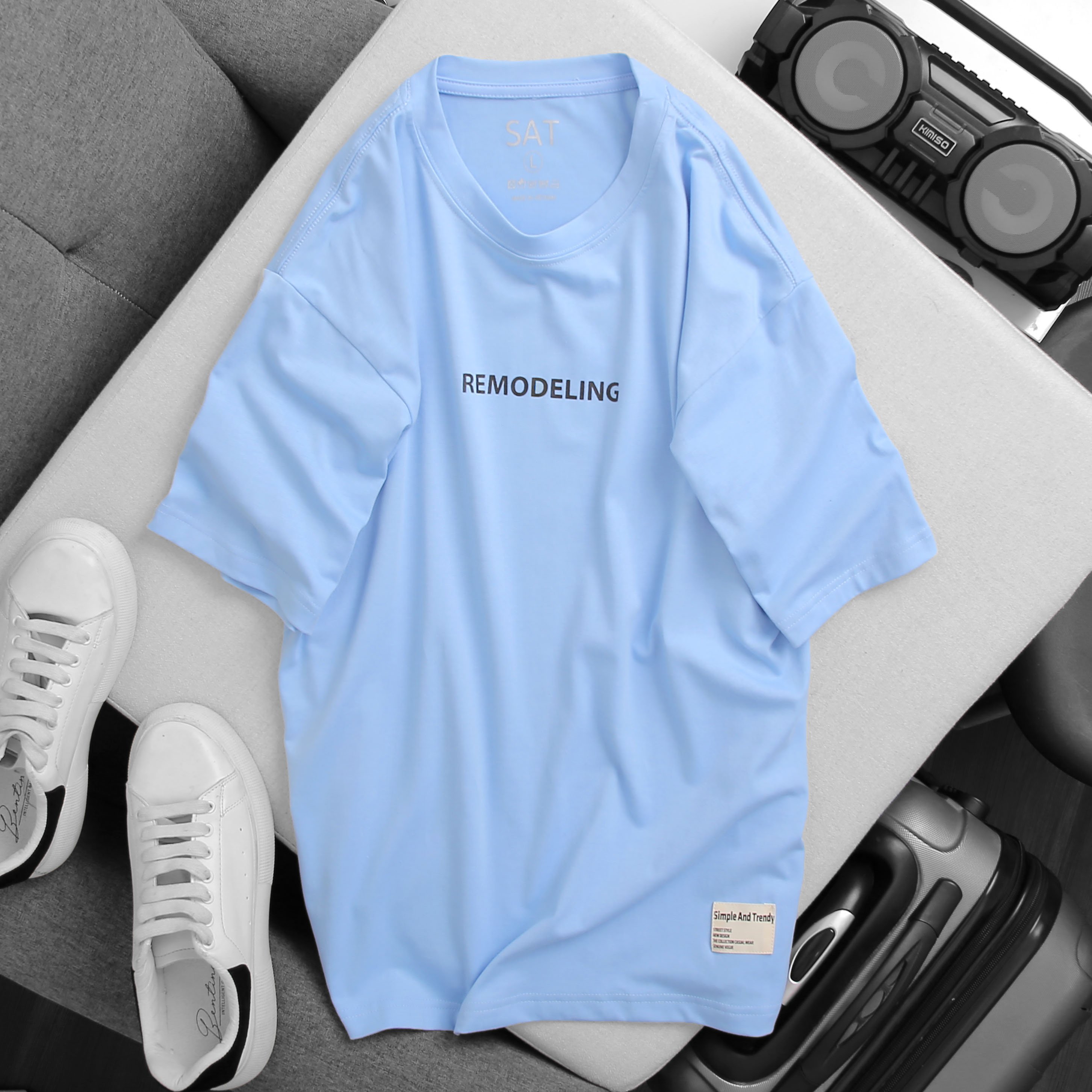 [HCM]Áo Unisex Remodeling Màu Nho Cotton Cao Cấp - SAT