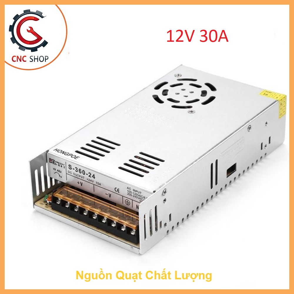 Nguồn Tổ Ong 12V 30A ( Nguồn Có Quạt tản Nhiệt )