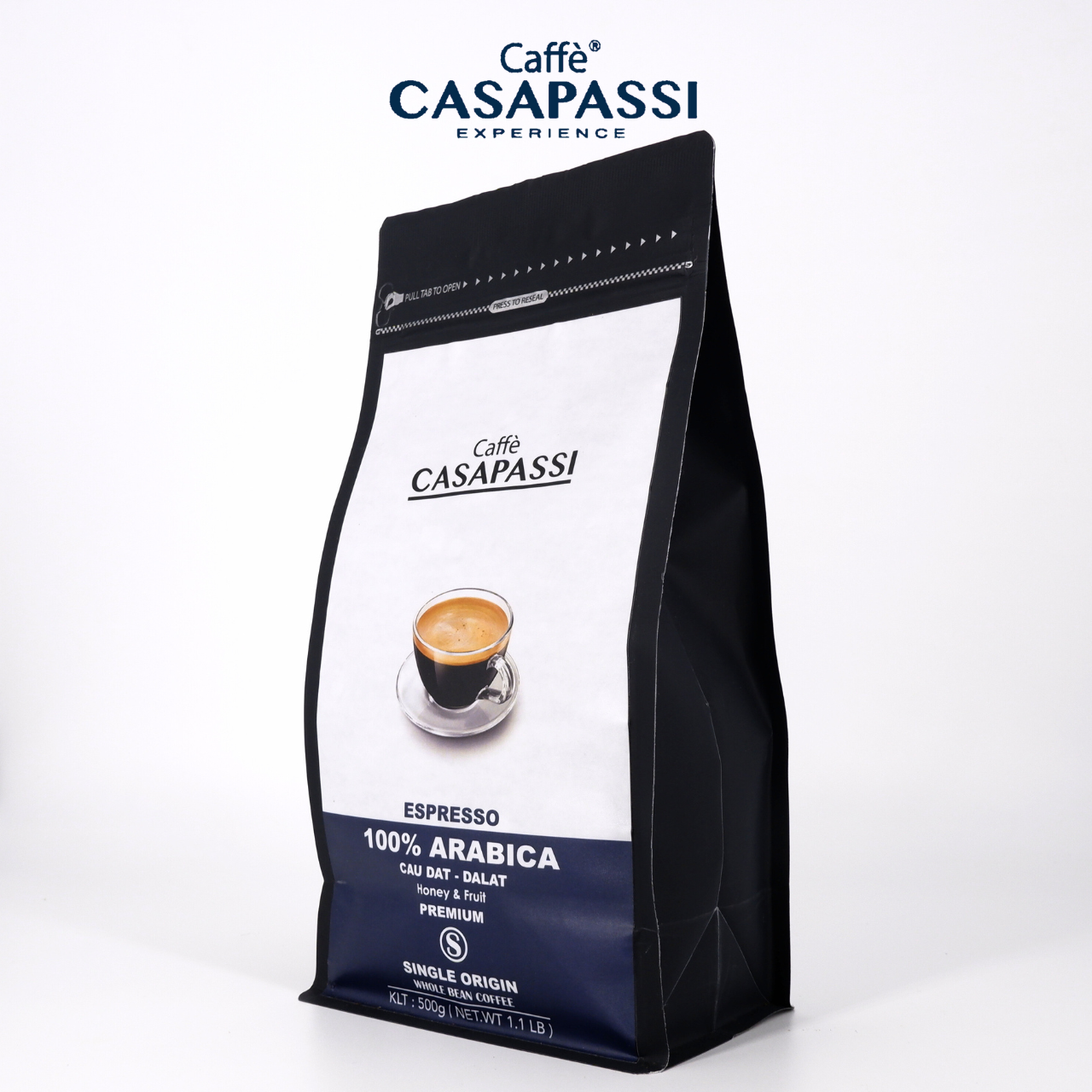 Cà Phê ESPRESSO 100% ARABICA CẦU ĐẤT- DALAT , Lâm Đồng, 500gr, Casapassi Caffè Premium, Medium Roasted, Balance, Honey and Fruit