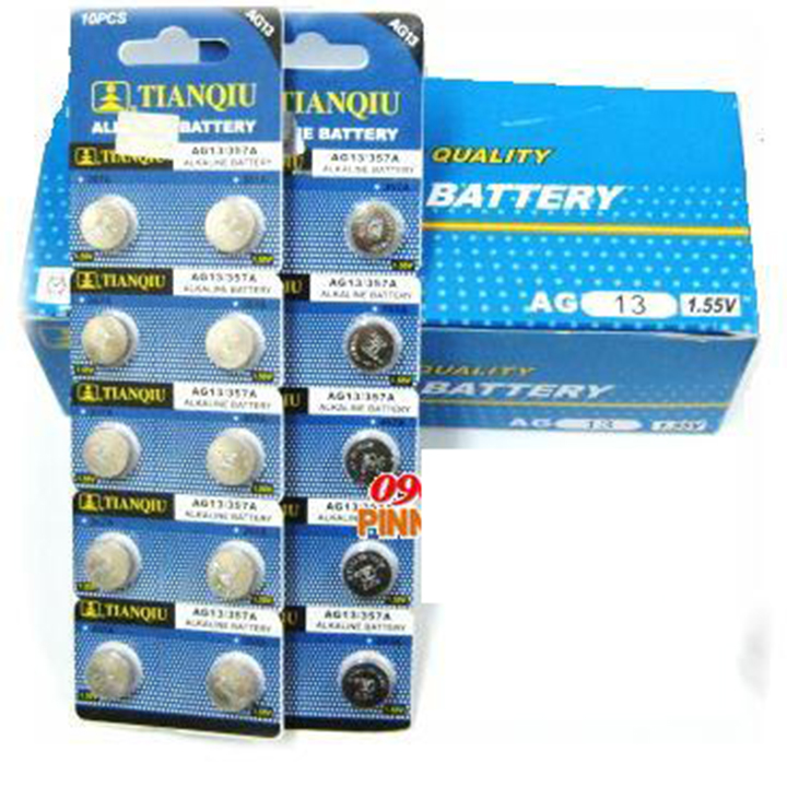 [HCM]1 vỉ 10 viên pin cúc áo AG13 tương đương LR44H – A76 – SR44