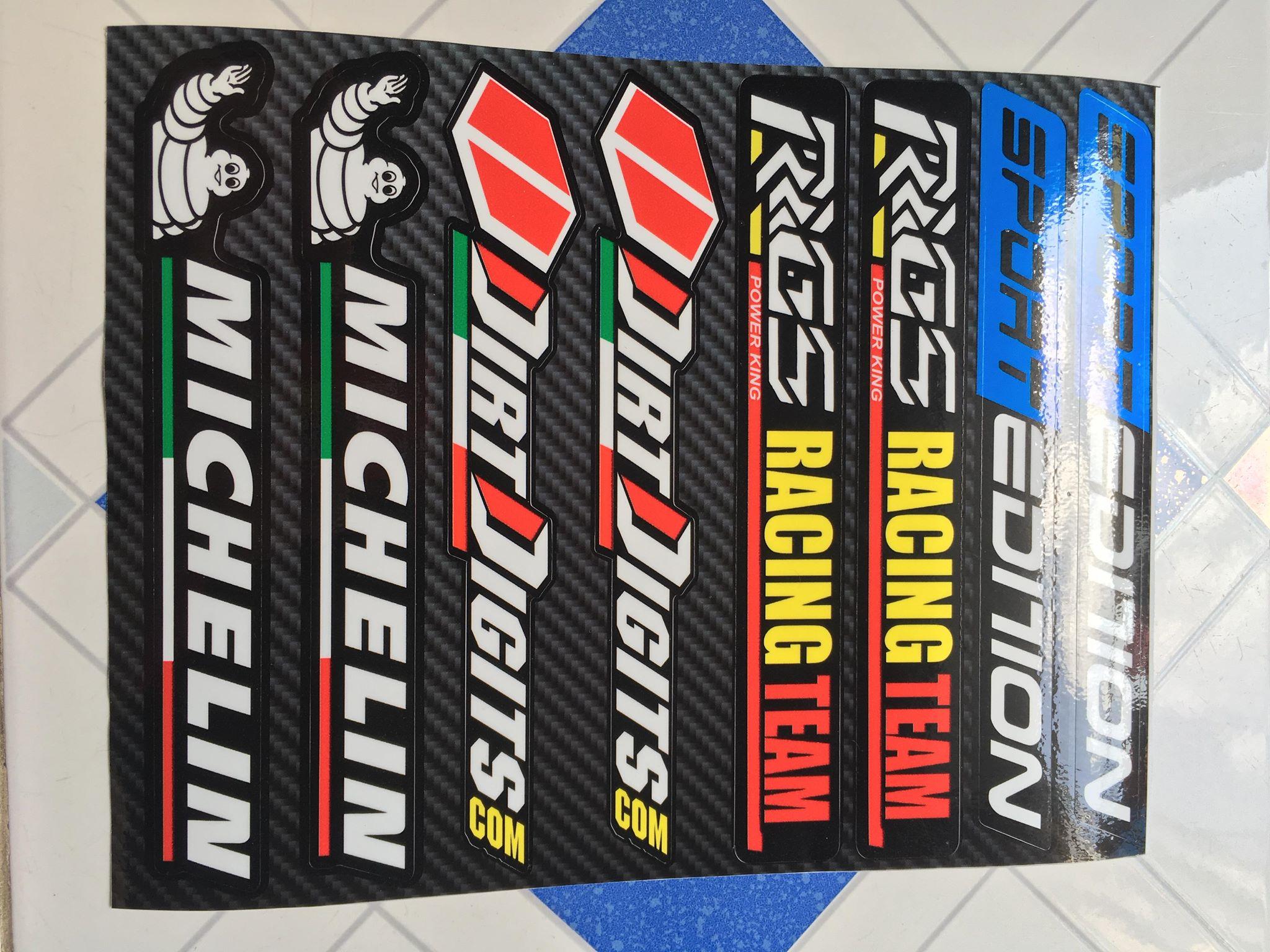 Sét tem dán phuộc và gắp sport edition rgs racing