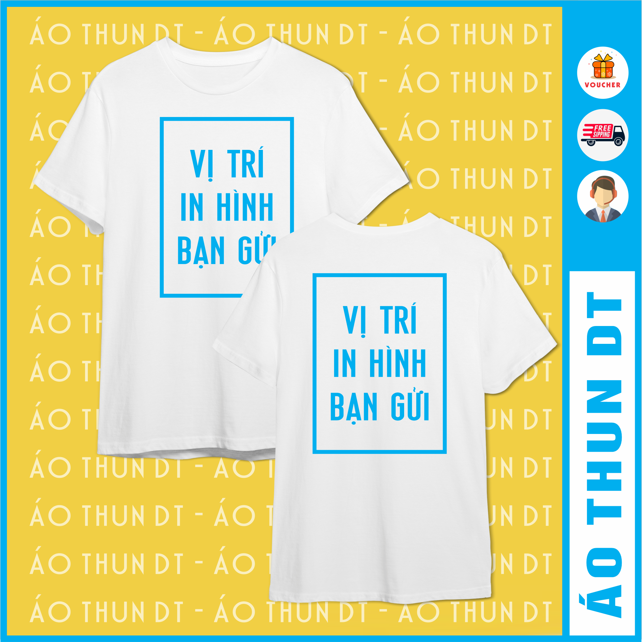 (Gửi hình qua tin nhắn) - In hình cá nhân lên áo, in 2 mặt