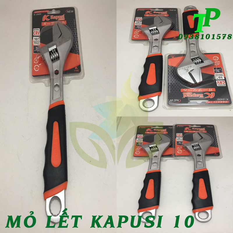 Mỏ lết kapusi 10 inch japan, mỏ lết đa năng , cờ lê đa năng