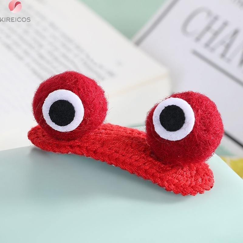 Kẹp Tóc Mái Đan Len Hình 2 Mắt 3D Cute - kireicos