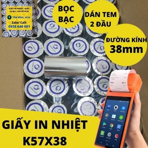 Thùng 100 cuộn giấy in hóa đơn k57 giấy in bill k57 giấy in nhiệt k57