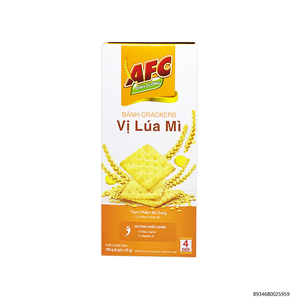 Bánh Cracker AFC vị lúa Mì - vị rau 200g