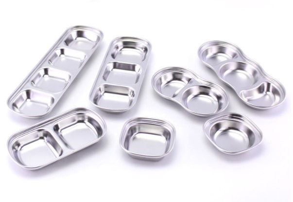 Khay đựng nước chấm inox 3 ngăn Hàn Quốc