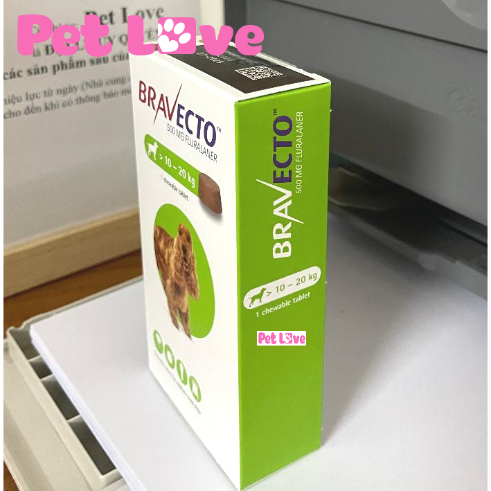 Bravecto diệt ghẻ ve rận bọ chét (chó 10 - 20kg)