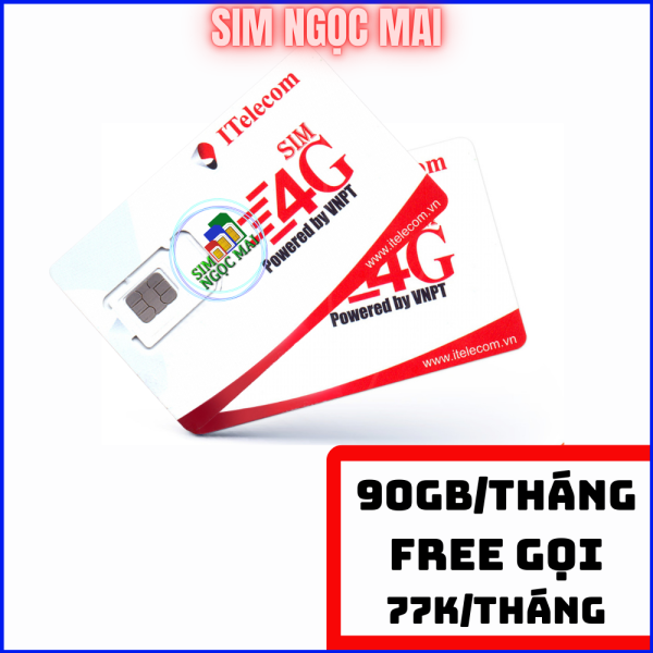 Sim 4G itel Miễn Phí Tháng Đầu 90gb Data tốc độ cao - 3GB/NGÀY - Miễn Phí gọi Vinaphone - nạp thẻ vinaphone - Sim Ngọc Mai