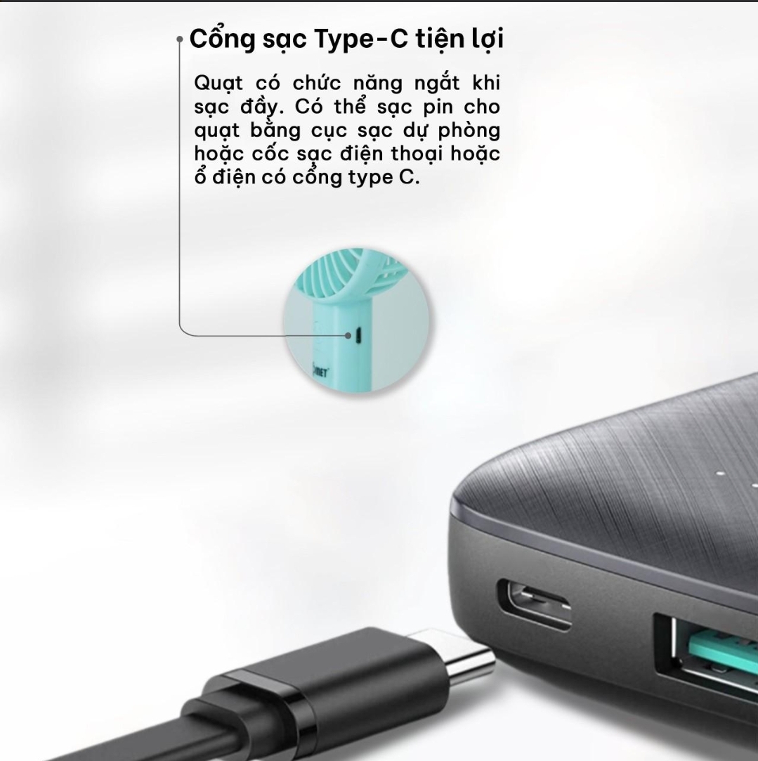 Quạt sạc cầm tay Comet CRF0804, CRF1104