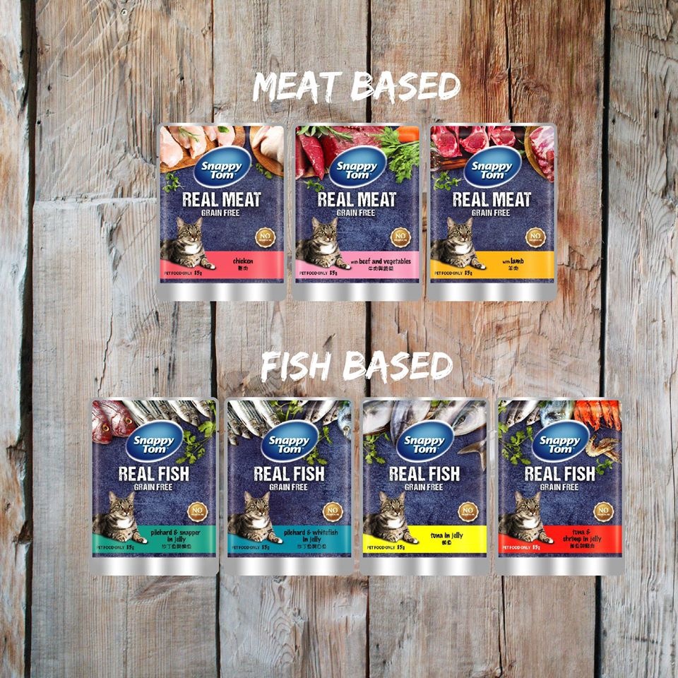 [NEW] Pate Snappy Tom Real Fish Cho Mèo 85g - [Nông Trại Thú Cưng]