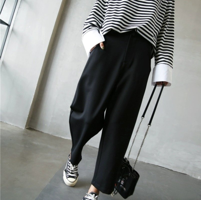 [ogniM Seoul] Quần jersey dáng baggy phong cách Hàn Quốc (Made in Korea)