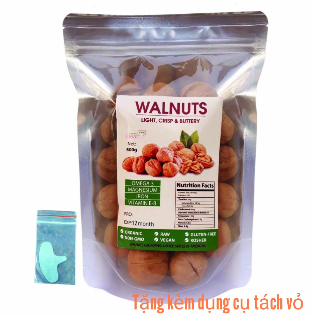 Quả óc chó Mỹ loại mỏng vỏ _Túi 500g