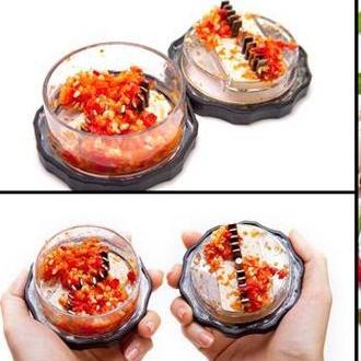 Dụng cụ xay hành tỏi ớt đa năng lưỡi inox cao cấp Dragon