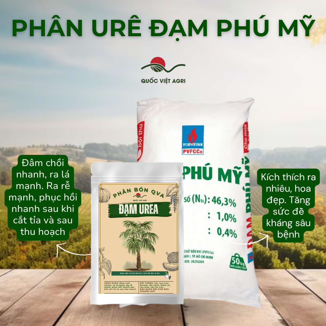 Qva - chính hãng: phân bón urê đạm phú mỹ